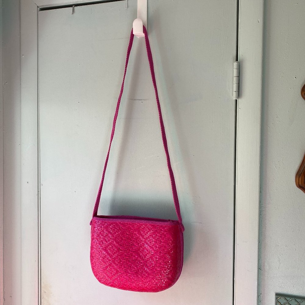 Italian Pink Woven Purse Vintage